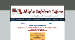 Desktop Screenshot of adolphusconfederateuniforms.com