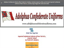 Tablet Screenshot of adolphusconfederateuniforms.com